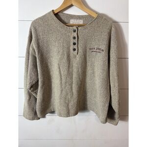 Camp David South Carolina Gamecocks Sweater Womens Large Gray Henley‎ Pullover